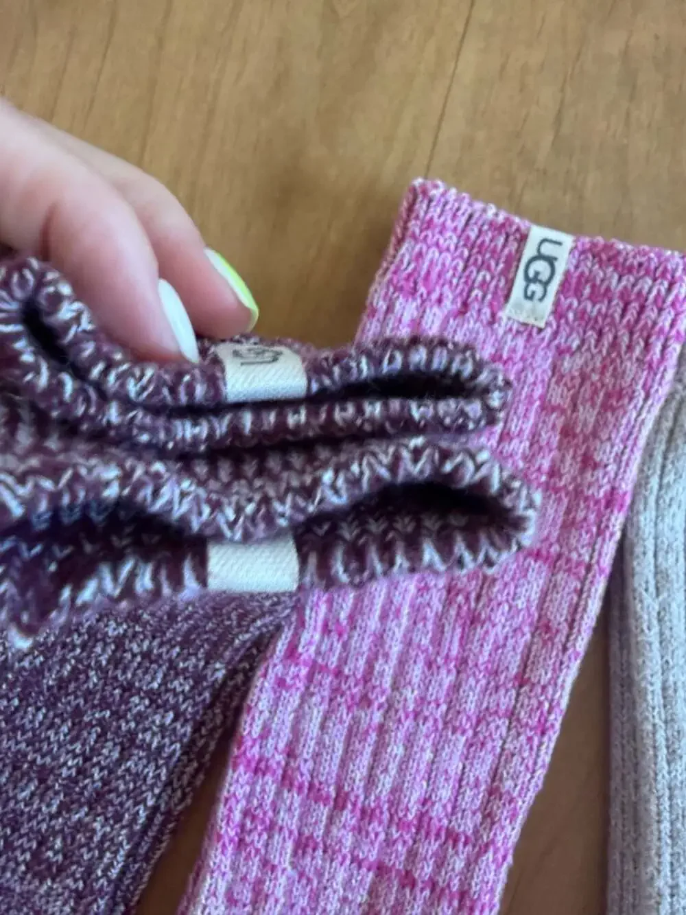 UGG Women's Rib Knit Slouchy 3 Pack Crew Socks New